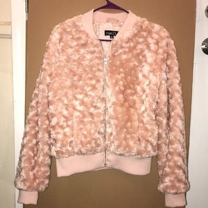 Rue 21 soft pink puffer fur  jacket